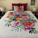 Floral quilt with matching sham The Villages Florida