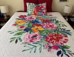 Floral quilt with matching sham The Villages Florida