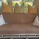 White wicker lanai furniture The Villages Florida