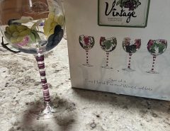 4 Hand Painted Wine Goblets The Villages Florida