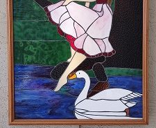 Stained Glass Picture, Lighted and Framed The Villages Florida
