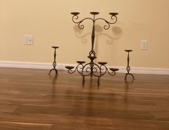 Pottery Barn wrought iron candelabras / candle holders The Villages Florida