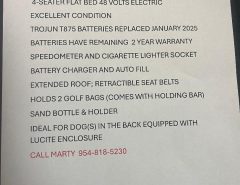 Club Car Electric  4 seater Great Condition New Trojan Batteries $2500 The Villages Florida