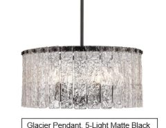 19″ Black Pendant Light Fixture The Villages Florida