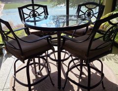 Hi top Lanai Patio Dining Set The Villages Florida