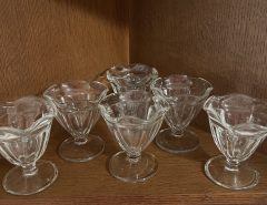 6 Vintage Anchor Hocking 4″ Tulip Footed Ice Cream Sundae Dessert Dishes The Villages Florida