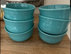 6 Turquoise Fiesta Gusto Bowls price per bowl The Villages Florida