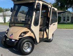 Yamaha EFI Gas Golf Cart with Adjustable Bucket Seats and Curtis Cab The Villages Florida