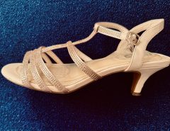 DRESSY, GLITZY, PINK SLINGBACK HEELS Size 7.5 The Villages Florida