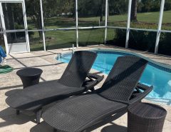 Pool Lounge Chairs w/ matching tables. Set of 4 Wicker Like The Villages Florida