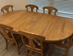 Canadel solid wood dining set – oval table with leaf and 6 chairs 60/78 X 44 The Villages Florida