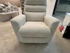 LA-Z-BOY New White Corduroy Swivel Rocker Recliners The Villages Florida