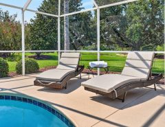 Lanai Dining Set and Chaise Lounges The Villages Florida