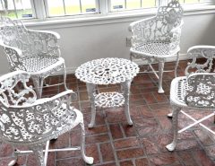 Antique Cast Aluminum 4 chairs and table The Villages Florida