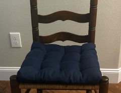 Ladder Back Chairs (4) w/4 navy blue cushions The Villages Florida