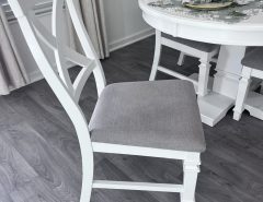 White Costal style dinning table and chairs The Villages Florida