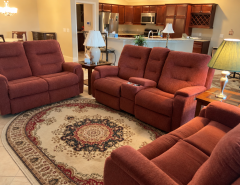 3-piece (loveseats) premium reclining living room set from Flex-steel (Arlo collection). $1,100. The Villages Florida