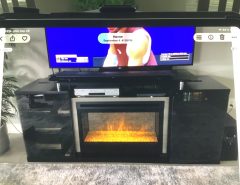 TV console with fireplace The Villages Florida