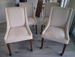 4 Upholstered Dining Chairs w/ Wheels The Villages Florida