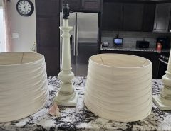 Table Lamps-Cream w/shades (2) The Villages Florida