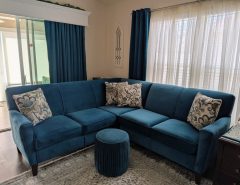 Teal Sectional & Ottoman The Villages Florida