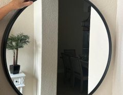 Round Mirror with Black Frame The Villages Florida