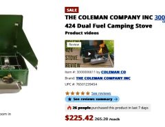 COLEMAN STOVE The Villages Florida