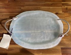 LOTUS BLOSSOM FROSTED GLASS TRAY by Michael Aram The Villages Florida