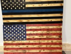 Large American wooden flag The Villages Florida