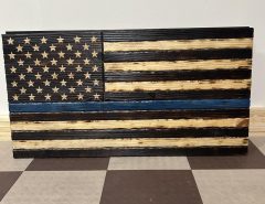 Distressed thin blue line flag The Villages Florida